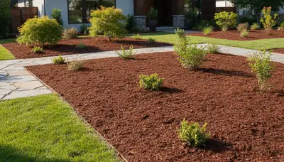 Fresh mulch installation with clean bed edges in Mountain View, CA by Chop Chop Landscaping