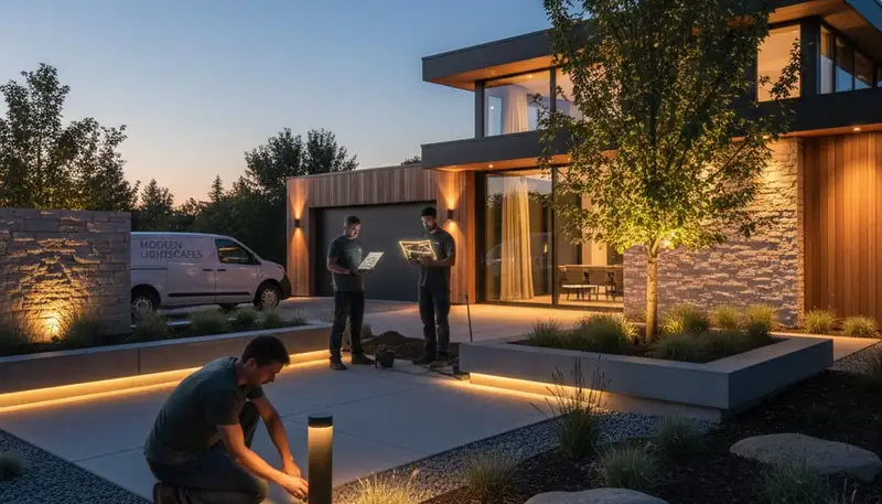 Landscape lighting in Mountain View, CA for a beautifully illuminated outdoor space