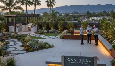 Landscape service team in Mountain View, CA providing professional landscaping maintenance