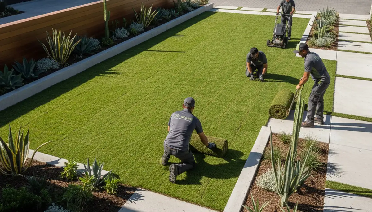 Sod installation in Mountain View, CA by Chop Chop Landscaping for a fresh, drought-tolerant lawn
