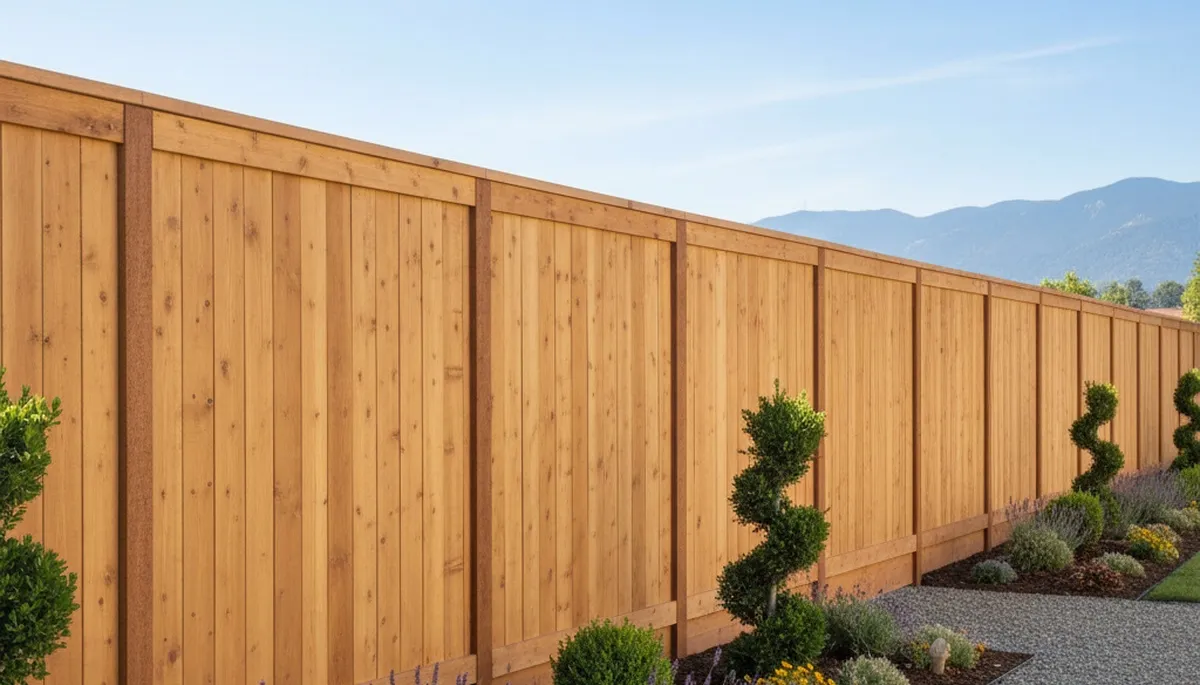 White wooden privacy fence installation by Chop Chop Landscaping in Mountain View, CA