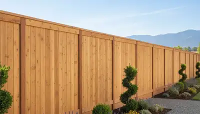 White wooden privacy fence installation by Chop Chop Landscaping in Mountain View, CA